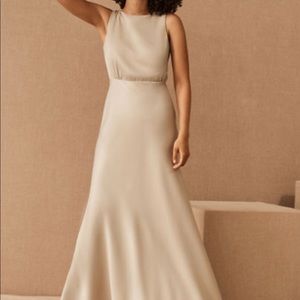 BHLDN Beckett Satin Charmeuse Maxi Dress